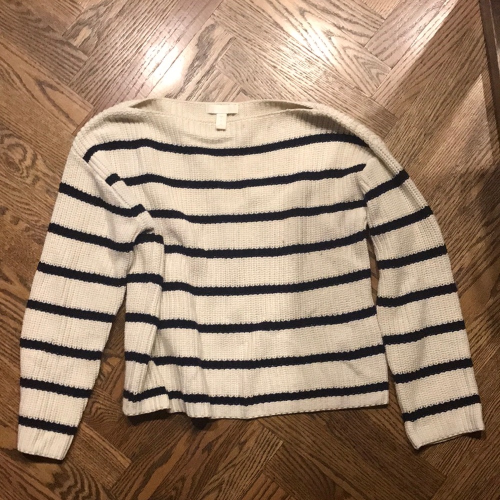 Sweater white & blue - Size S